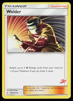 Battle Academy Welder #189/214 POKEMON CARD Promo,CHARIZARD STAMP - Image 1