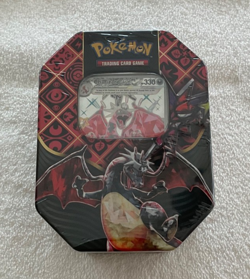Pokemon TCG Paldean Fates Charizard EX Tin Factory Sealed - Image 1