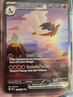 Charzard EX Full Art Scarlet and Violet 151 Collection Card 199/165 - Image 1