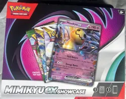 Pokemon TCG Mimikyu ex Showcase Box 2023 Promo Card & 3 Booster Packs English - Image 1