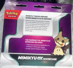 Pokemon TCG Mimikyu ex Showcase Box 2023 Promo Card & 3 Booster Packs English - Image 2
