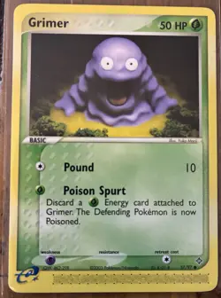 Grimer 57/97 2003 Pokemon TCG Vintage Single Card E Reader - Image 1