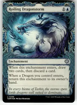 ROILING DRAGONSTORM (SHOWCASE) #296 MTG TARKIR: DRAGONSTORM UNCOMMON FOIL - Image 1