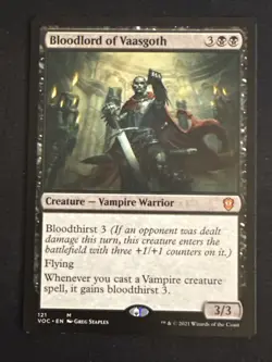 1x Bloodlord of Vaasgoth (121) Commander Crimson Vow LP MTG Magic x1 MKE - Image 1