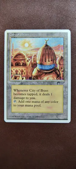 MTG City Of Brass (Chronicles Edition) Light Play - Image 1