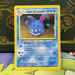 Light Azumarill Holo-Rare - 13/105 Neo Destiny - Pokemon TCG - LP SWIRL - Image 1