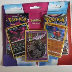 Pokemon Galarian Articuno, Zapdos & Moltres Foil Promo Pack w/ Booster Coin - Image 1