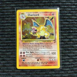 Pokemon TCG Charizard 4/130 Base Set 2 Holo Rare 120 HP - Image 1