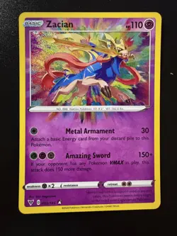 Pokemon TCG: 2020 Vivid Voltage Amazing Rare Zacian (082/185) - Image 1