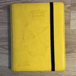 Ultra PRO Pikachu Yellow Binder for Pokemon TCG (hardcover faux leather) - Image 1