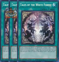 Yugioh! 3x Tales of the White Forest MP25-EN092 Prismatic Secret Rare 1st Ed NM - Image 1