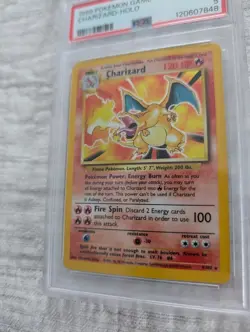 1999 Holo Rare Charizard 4/102 Base Set Pokemon TCG PSA 5 - Image 3