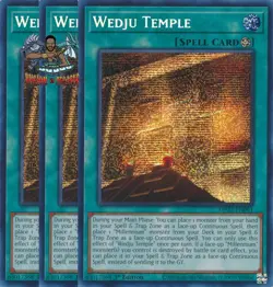 Yugioh! 3x Wedju Temple MP25-EN091 Prismatic Secret Rare 1st Ed NM - Image 1