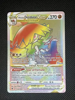 Pokemon Hisuian Decidueye VSTAR Secret Rare Full Art Holo 195/189 Astral Radian… - Image 1