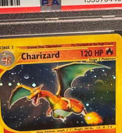 2002 Pokemon TCG Expedition CHARIZARD 6/165 PSA 7 NM HOLO RARE PARTIAL SWIRL - Image 3