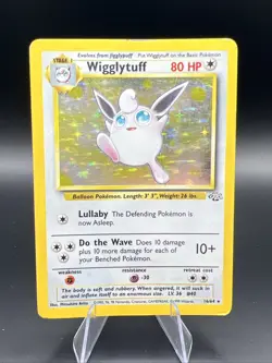 Pokemon TCG Wigglytuff Jungle 16/64 Holo Unlimited Holo Rare Damaged - Image 1