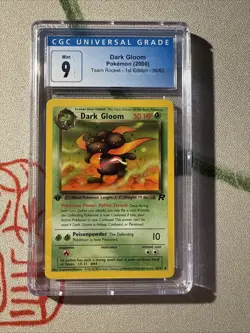 2000 Pokemon Team Rocket 1st Edition Dark Gloom 36/82 CGC 9 Mint 💎 - Image 1