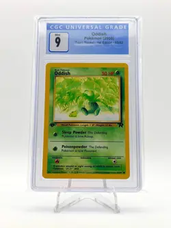 2000 POKEMON TEAM ROCKET 1st FIRST EDITION UNCOMMON ODDISH 63/82 CGC 9 - Image 1