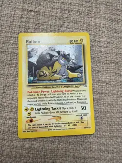 Pokemon TCG Raikou Neo Revelation 13/64 Holo Rare - LP/MP Condition! - Image 1