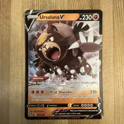 Pokemon TCG - Ursaluna V 102/195 ULTRA RARE - Silver Tempest - NM - Image 1