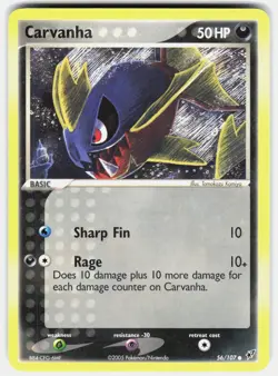 Carvanha 56/107 Common Deoxys Pokemon Lightly Played - Image 2