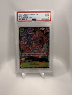 Namco Nico Robin OP09-107 Emperors in the New World Foil Alt Art Rare PSA 9 - Image 1