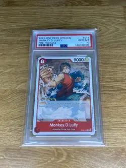 Pre-Release PSA 10 One Piece Monkey D Luffy UC PRE-RELEASE OP04-014 Pop 5!! - Image 2