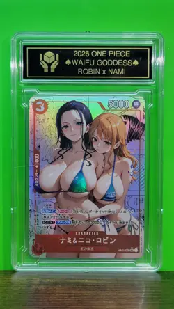 NICO x NAMI Waifu Goddess Prismatic Refractor MangaCard CUSTOM MADE Black Label - Image 3