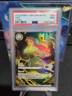 2025 DISNEY LORCANA WHISPERS IN THE WELL ICONIC #241 ARIEL ETHEREAL VOICE PSA 9 - Image 1