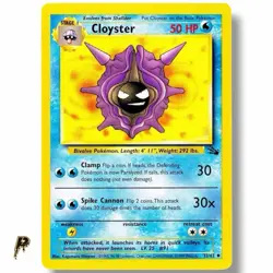 Cloyster 32/62 - 1999 Fossil Unlimited WOTC Pokemon Card NM - Image 1