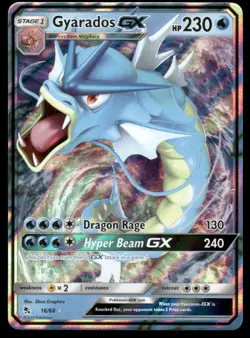 Pokemon Cards Gyarados GX 16/68 Hidden Fates Holo GX Rare NM - Image 1