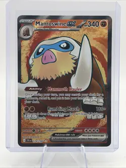 Pokemon Mamoswine EX TCG Full Art Ultra Rare Holo Card 174/159 Journey Together - Image 1