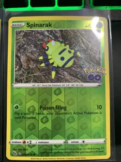(2) Pokemon Go Spinarak Reverse Holo Peelable Ditto Cards - Image 3