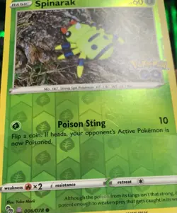 (2) Pokemon Go Spinarak Reverse Holo Peelable Ditto Cards - Image 4