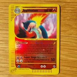 TYPHLOSION 28/165 POKEMON CARD (EXPEDITION BASE SET) REVERSE HOLO RARE - Image 2