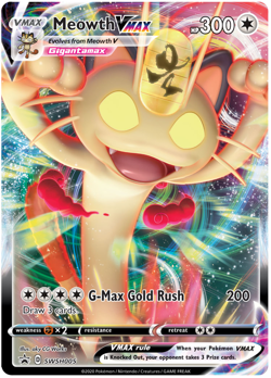 Meowth Pokemon Vmax Jumbo Card SWSH005 - Sword & Shield - Black Star Promo - Image 1