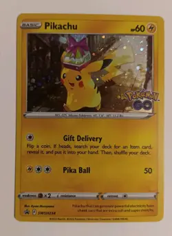 Pikachu Holo SWSH234 Promo Pokemon GO Promos NM - Image 1