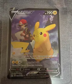 Pokemon Pikachu V TG16/TG30 Lost Origin Trainer Gallery Ultra Rare Holo Full Art - Image 1