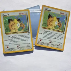 Pokemon Promo Vintage Holo Cards Lot Meowth 2x 2000 Nintendo Wizards - Image 2