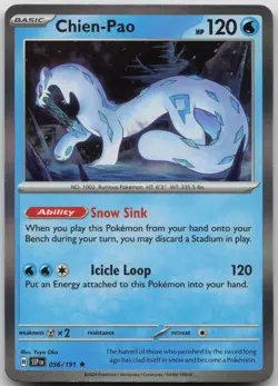 Chien-Pao 056/191 Rare Surging Sparks Pokemon Holo Near Mint - Image 1