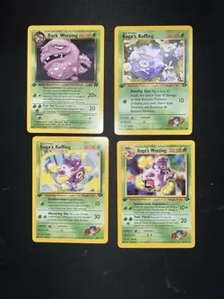 First Edition Wotc Pokemon Card Collection Lot Weezing Koffing Vintage Tcg NM - Image 1