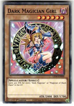 Yugioh Dark Magician Girl LED6-EN000 Common NM - Image 1