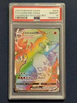Charizard VMAX 074/073 Pokemon Champion's Path Secret Rare - PSA 10 - Image 1