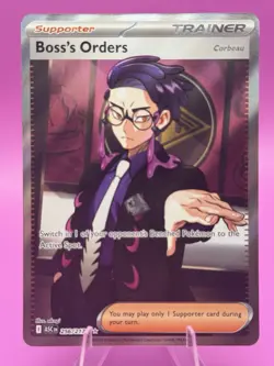 Pokemon TCG Boss's Orders Corbeau 256/217 Ascended Heroes Full Art Ultra Rare - Image 1