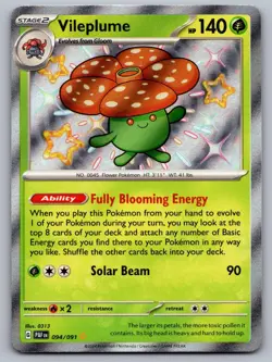 Vileplume 094/091 Shiny Rare Paldean Fates Pokemon Near Mint - Image 1