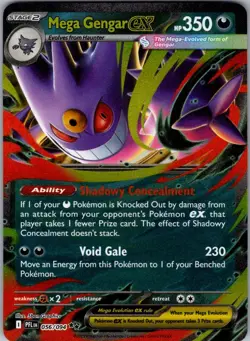 Mega Gengar ex 056/094 Double Rare Phantasmal Flames Pokemon Near Mint - Image 1