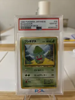 Pokemon Bulbasaur Deck Japanese (#001) #35 & 22 PSA 10 Gem Mint - Image 1