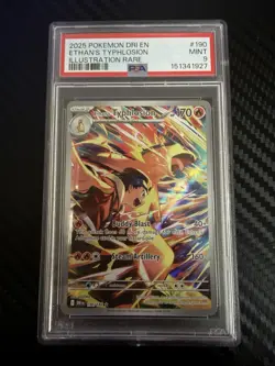 Pokemon TCG Ethan's Typhlosion 190/182 Destined Rivals Illustration Rare PSA 9 - Image 1