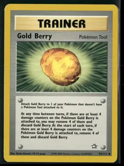 Gold Berry 93/111 Uncommon Neo Genesis Pokemon Lightly Played - Image 1