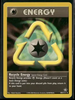 Recycle Energy 105/111 Rare Neo Genesis Pokemon Lightly Played - Image 1